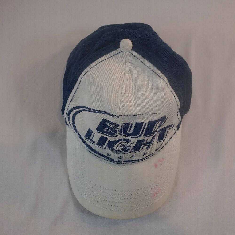 Bud Light Anheuser Busch 2010 Adjustable Blue White Baseball Hat Cap - Picture 2 of 10